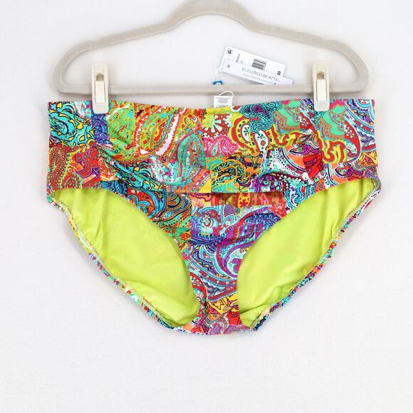Bleu by Rod Beattie Women Multi Tummy Control High Waist Swim Bottom Size 22W - Picture 2 of 4